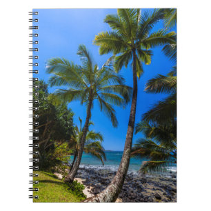Tropical coastline 2 spiral notebook