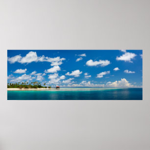 Tropical coastline poster