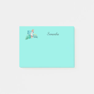 Tropical Cockatoo Parrot Personalised 4x3 Post-it Notes