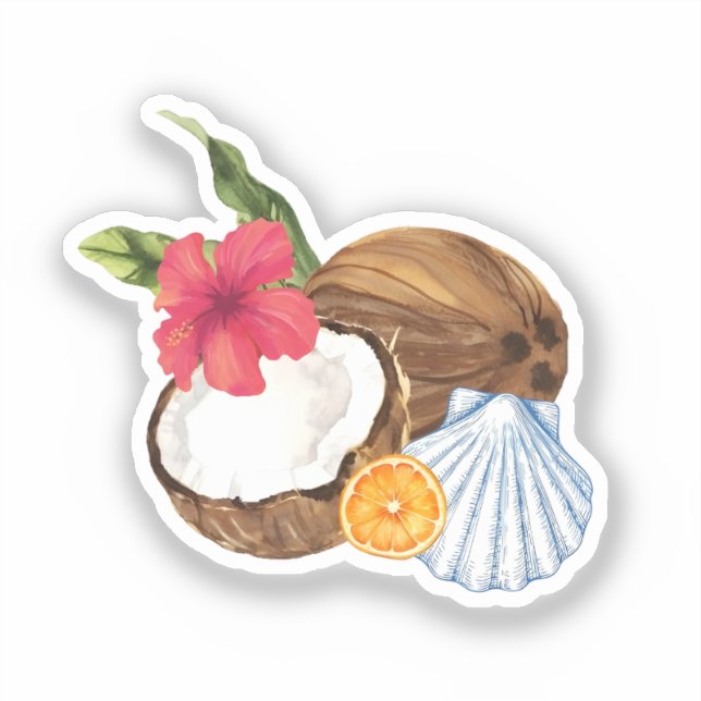 Tropical Coconut and Seashell (Front)