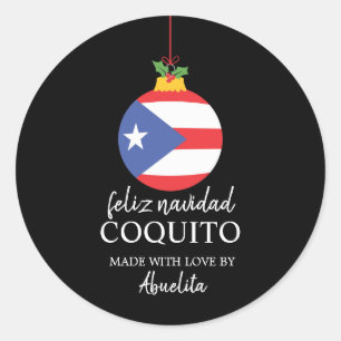 Tropical Coconut Coquito Christmas Drink Classic Classic Round Sticker