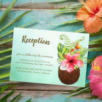 Tropical Coconut Floral Bouquet Wedding Reception