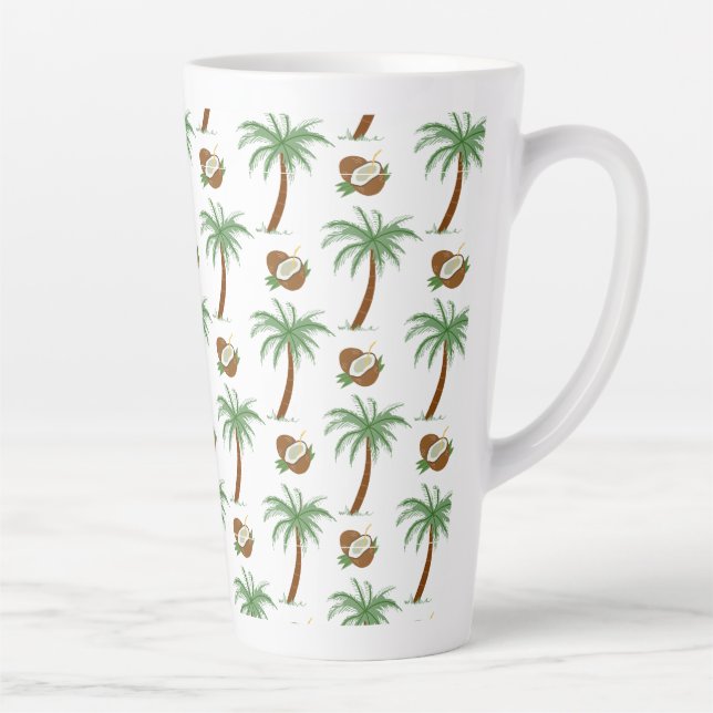 Tropical Coconut Palm Summer Paradise Coffee Mug (Right)