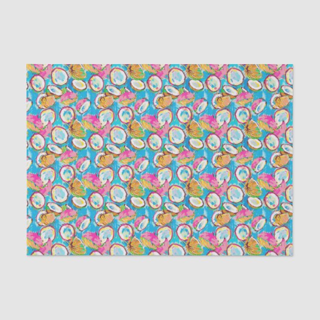 Tropical Coconut Summer Time Tissue Paper (Front)
