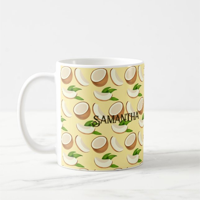 Tropical Coconuts Coffee Mug (Left)