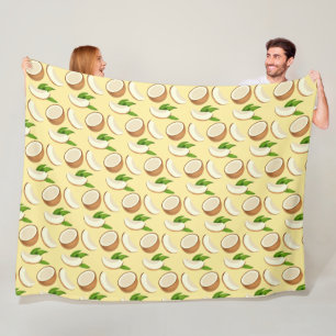 Tropical Coconuts Fleece Blanket