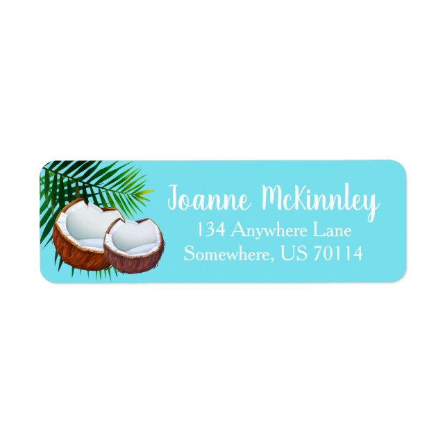 Tropical Coconuts & Palm Leaves (Front)