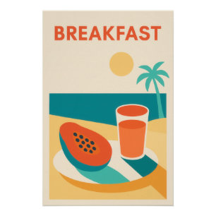 Tropical coffee poster