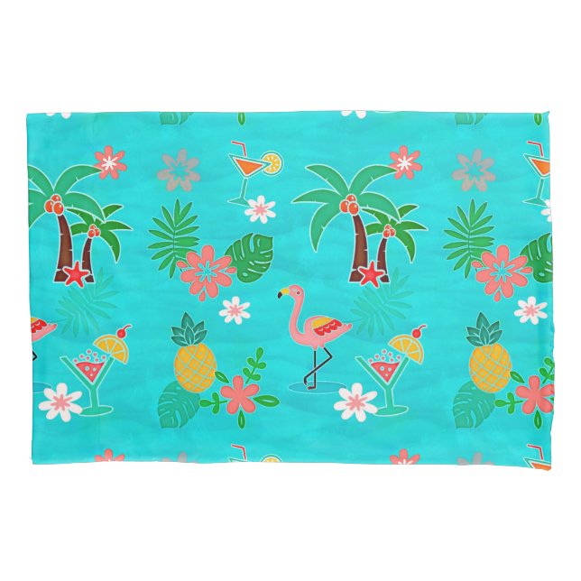 Tropical Collage 🌴 (different sides) Pillow Case (Front)