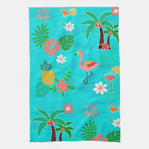Tropical Collage Tea Towel