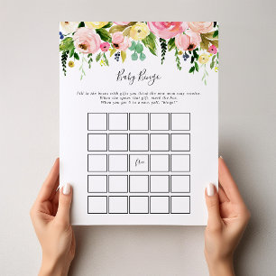 Tropical Colourful Autumn  Baby Bingo Shower Game