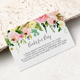 Tropical Colourful Autumn Baby Shower Book Request Enclosure Card