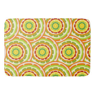 Tropical colourful Citrus SUMMER Orange lemon Slic Bath Mat