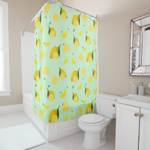 Tropical colourful Citrus SUMMER Orange lemon Slic Shower Curtain