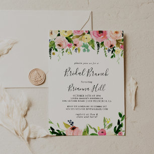 Tropical Colourful Fall Bridal Brunch Bridal Showe Invitation