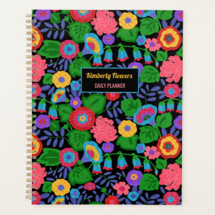 Tropical Colourful Flowers Floral Summer Pattern Planner