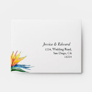 Tropical Colourful Hawaiian Wedding RSVP Envelope