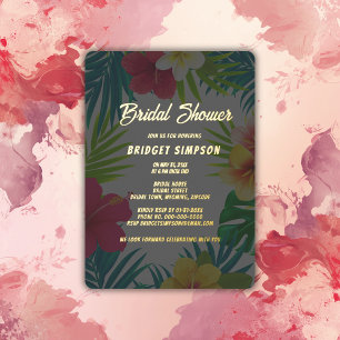 tropical colourful hibiscus hawaiian summer bridal