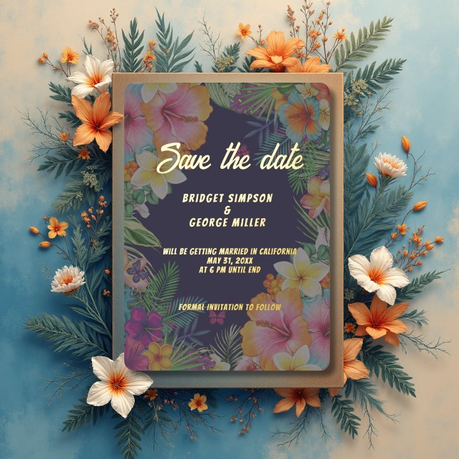 tropical colourful hibiscus hawaiian summer weddin (Creator Uploaded)