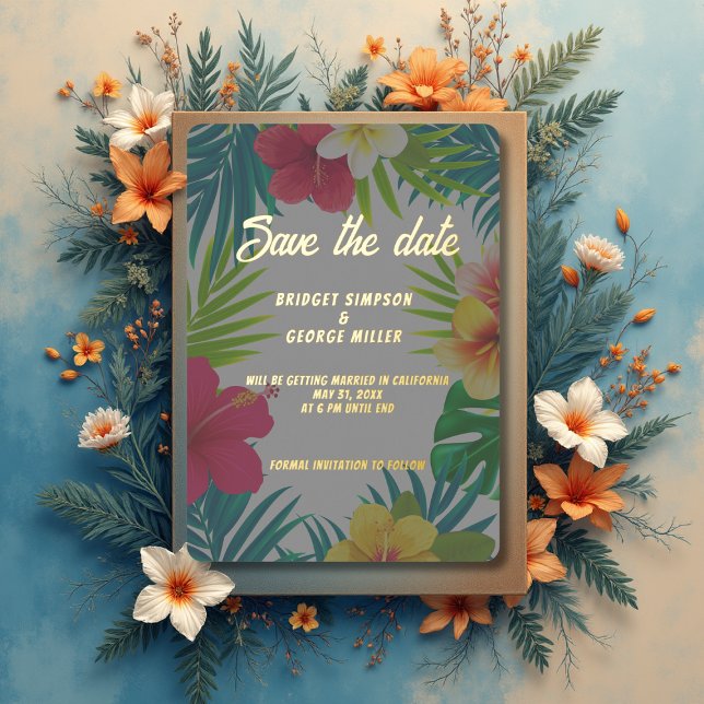 tropical colourful hibiscus hawaiian summer weddin (Creator Uploaded)