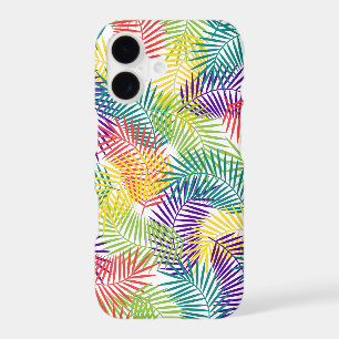 Tropical Colourful Stylised Palm Leafs Pattern