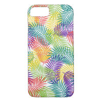 Tropical Colourful Stylised Palm Leafs Pattern