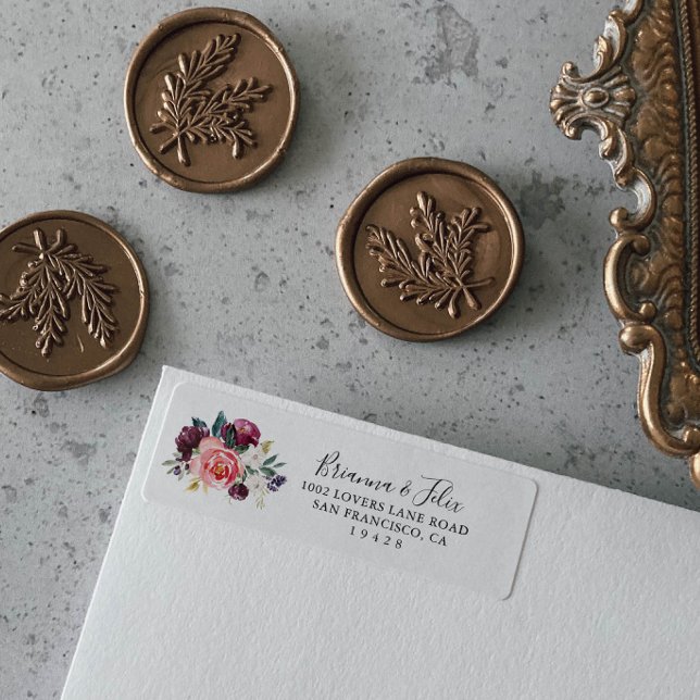 Tropical Colourful Summer Floral Return Address (Creator Uploaded)