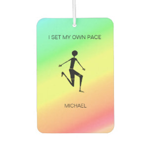 Tropical colours and Awesome Silhouette Athlete Car Air Freshener