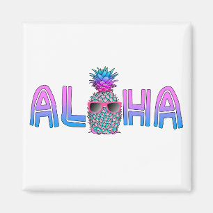 Tropical Cool Aloha Pineapple Magnet