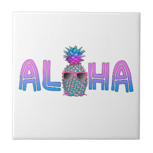 Tropical Cool Aloha Pineapple Tile