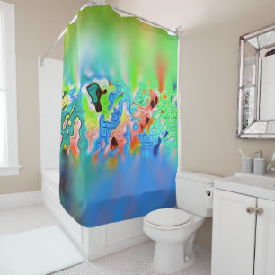 Tropical Coral Paradise Beneath the Waters of Miam Shower Curtain