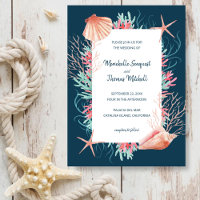 Tropical Coral Reef | Beach Seashells Wedding