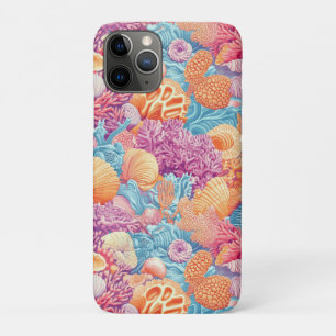 Tropical Coral Reef Turquoise Lavender Marine Case-Mate iPhone Case