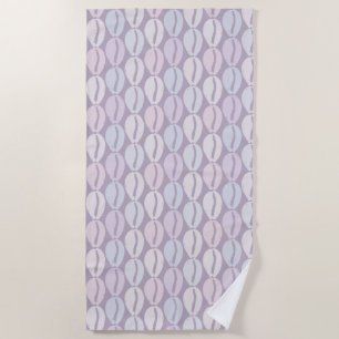 Tropical cowrie seashell floral hawaiian pattern beach towel