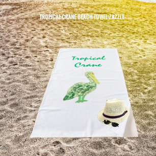Tropical Crane Beach Towel