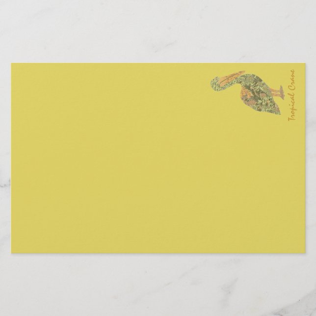 Tropical Crane Stationery (Front)