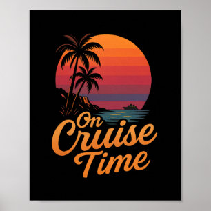 Tropical Cruise On Vacation Time With Palm Tree Su Poster