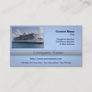 Tropical Cruise Ship Business Card