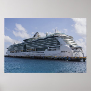 Tropical Cruise Ship Poster