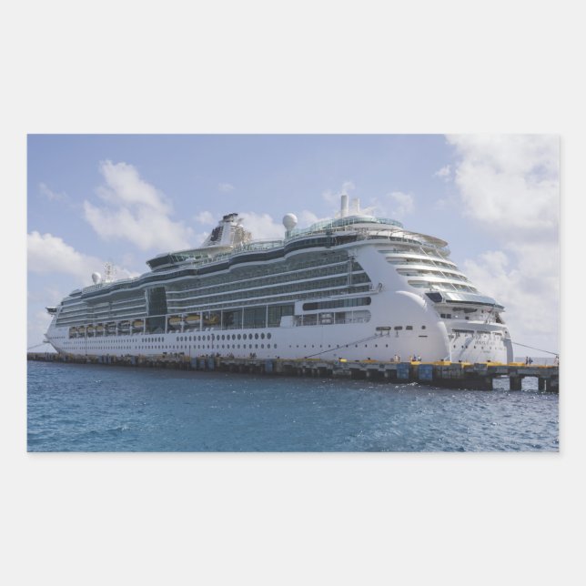 Tropical Cruise Ship Rectangular Sticker (Front)