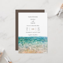 Tropical Crystal Clear Ocean Waves Beach Wedding
