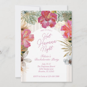 Tropical Cuban Bachelorette Invitation