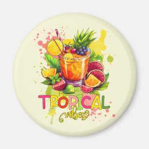 Tropical Cubes - Summer Vibes Watercolor Fruits Magnet