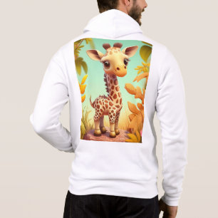 Tropical Cute Baby Giraffe Cartoon-37560 Hoodie