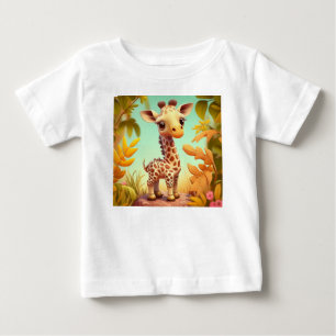 Tropical Cute Baby Giraffe Cartoon-37560 T-Shirt