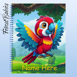 Tropical Cute Colourful Safari Macaw Parrot Bird � Notebook