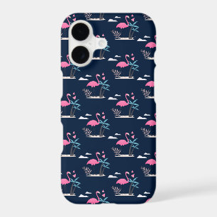 Tropical Cute funny flamingo watercolor pattern