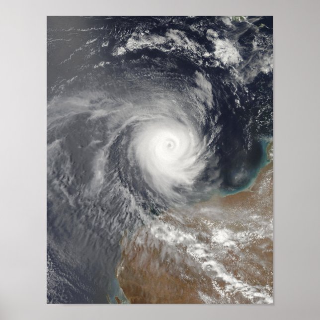 Tropical Cyclone Billy off Australia Poster (Front)