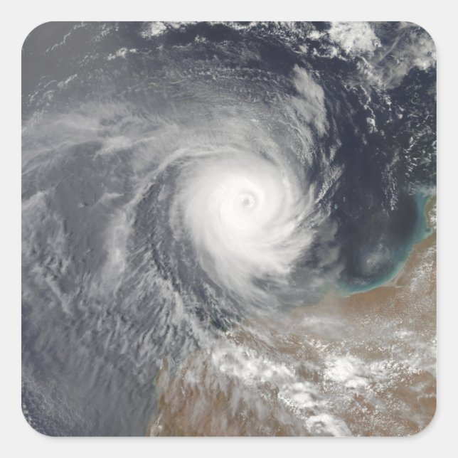 Tropical Cyclone Billy off Australia Square Sticker (Front)