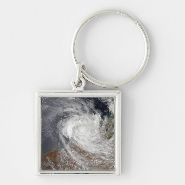 Tropical Cyclone Billy over Australia Key Ring (Front)